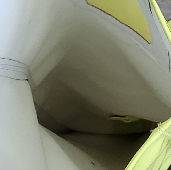 Current Mood Neon Yellow Pleather Thigh Hi Chunky Heel Zip GoGo Boots S 8M NWOB - Picture 8 of 12